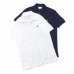 画像1: LACOSTE（ラコステ）Classic Fit Pique Polo Shirt（クラシックフィットピケポロシャツ）/White（ホワイト）・Navy（ネイビー）※Imported from France (1)