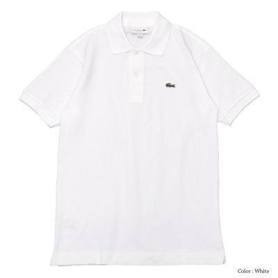 画像2: LACOSTE（ラコステ）Classic Fit Pique Polo Shirt（クラシックフィットピケポロシャツ）/White（ホワイト）・Navy（ネイビー）※Imported from France