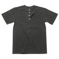 Good On（グッドオン）Short Sleeve Henley Neck Tee（ショートスリーブヘンリーネックTシャツ）"Pigment Dye"/Black（ブラック）