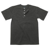 Good On（グッドオン）Short Sleeve Henley Neck Tee（ショートスリーブヘンリーネックTシャツ）"Pigment Dye"/Black（ブラック）