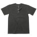 画像1: Good On（グッドオン）Short Sleeve Henley Neck Tee（ショートスリーブヘンリーネックTシャツ）"Pigment Dye"/Black（ブラック） (1)