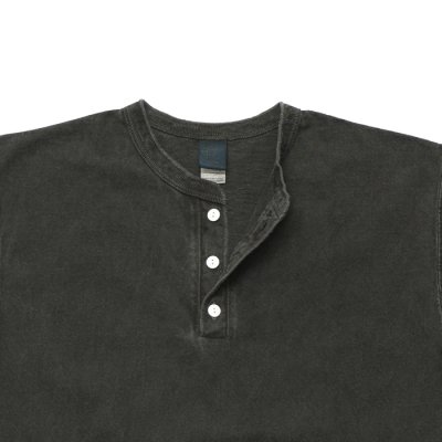 画像3: Good On（グッドオン）Short Sleeve Henley Neck Tee（ショートスリーブヘンリーネックTシャツ）"Pigment Dye" / Black（ブラック）