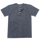 Good On（グッドオン）Short Sleeve Henley Neck Tee（ショートスリーブヘンリーネックTシャツ）"Pigment Dye"/Navy（ネイビー）