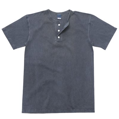 画像1: Good On（グッドオン）Short Sleeve Henley Neck Tee（ショートスリーブヘンリーネックTシャツ）"Pigment Dye"/Navy（ネイビー）