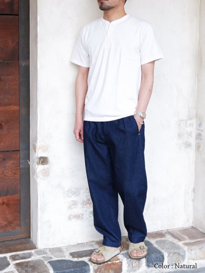 画像9: Good On（グッドオン）Short Sleeve Henley Neck Tee（ショートスリーブヘンリーネックTシャツ）"Washed" / White（ホワイト）