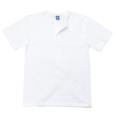 画像1: Good On（グッドオン）Short Sleeve Henley Neck Tee（ショートスリーブヘンリーネックTシャツ）"Washed"/White（ホワイト）