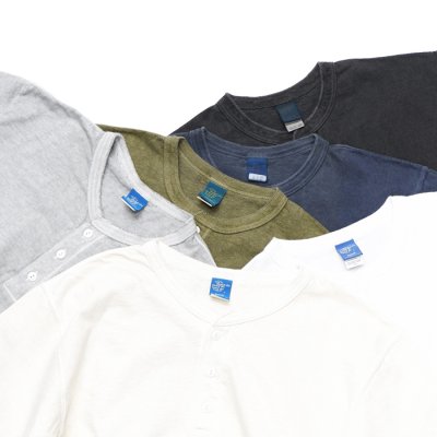 画像7: Good On(グッドオン)Short Sleeve Henley Neck Tee(ショートスリーブヘンリーネックTシャツ)"Pigment Dye" / Ash(アッシュ)