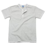 Good On（グッドオン）Short Sleeve Henley Neck Tee（ショートスリーブヘンリーネックTシャツ）"Pigment Dye"/Ash（アッシュ）