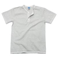 Good On（グッドオン）Short Sleeve Henley Neck Tee（ショートスリーブヘンリーネックTシャツ）"Pigment Dye"/Ash（アッシュ）