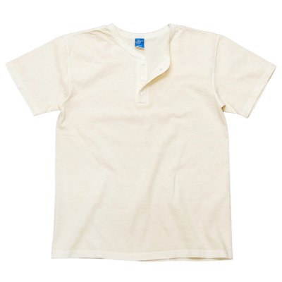 画像1: Good On（グッドオン）Short Sleeve Henley Neck Tee（ショートスリーブヘンリーネックTシャツ）"Pigment Dye"/Natural（ナチュラル）