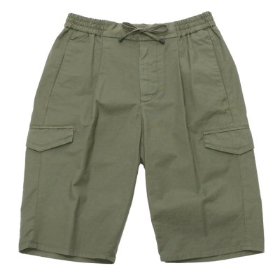 画像1: giabsarchivio（ジャブスアルキヴィオ）TIZIANO SHORTS（ティッツィアーノショーツ）COTTON GROSGRAIN STRETCH/Greyish Green（グレイッシュグリーン）