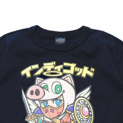 画像3: STUDIO D'ARTISAN（ステュディオ・ダ・ルチザン）インディゴッドUSAコットンプリントＴシャツ/ Navy（ネイビー）