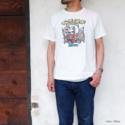 画像7: STUDIO D'ARTISAN（ステュディオ・ダ・ルチザン）インディゴッドUSAコットンプリントＴシャツ/ Navy（ネイビー）