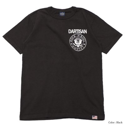 画像1: STUDIO D'ARTISAN（ステュディオ・ダ・ルチザン）USAコットンプリントＴシャツ / Black（ブラック）
