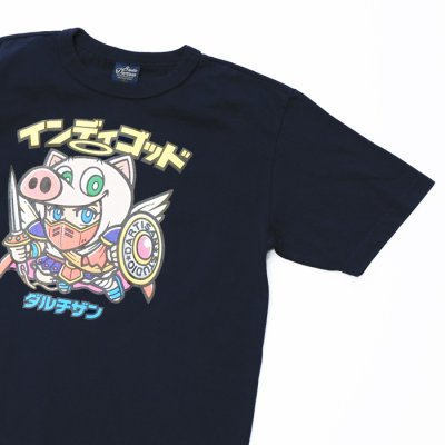 画像4: STUDIO D'ARTISAN（ステュディオ・ダ・ルチザン）インディゴッドUSAコットンプリントＴシャツ/ Navy（ネイビー）