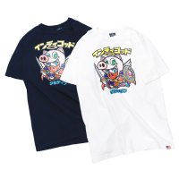 STUDIO D'ARTISAN（ステュディオ・ダ・ルチザン）インディゴッドUSAコットンプリントＴシャツ/ White（ホワイト）・Navy（ネイビー）