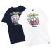 画像1: STUDIO D'ARTISAN（ステュディオ・ダ・ルチザン）インディゴッドUSAコットンプリントＴシャツ/ White（ホワイト）・Navy（ネイビー） (1)