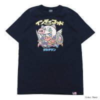 ＜OUTLET＞STUDIO D'ARTISAN（ステュディオ・ダ・ルチザン）インディゴッドUSAコットンプリントＴシャツ/ Navy（ネイビー）