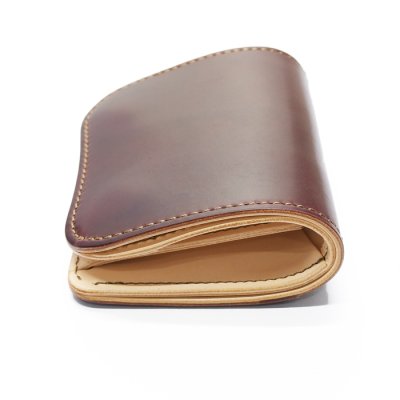 画像3: WILD SWANS（ワイルドスワンズ）Palm（パーム）コンパクトウォレット/#8ダークバーガンディ"シェルコードバン"×ナチュラル"サドルプルアップ"