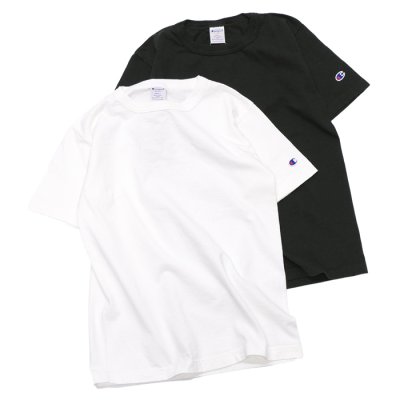 画像1: Champion（チャンピオン）T1011 US T-Shirt（ティーテンイレブンUSショートスリーブTシャツ）/White（ホワイト）・Black（ブラック）Made in USA