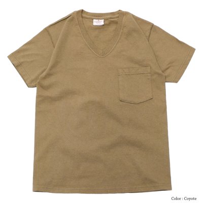 画像2: Goodwear（グッドウェア）Short Sleeve V-Neck Pocket Tee（ショートスリーブVネックポケット付Tシャツ）/Coyote（コヨーテ）・O.D（オリーブドラブ）