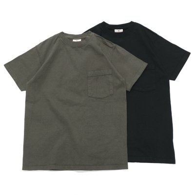 画像1: Goodwear（グッドウェア）Short Sleeve Crew Neck Pocket Tee（ショートスリーブクルーネックポケット付Tシャツ）/Used Black（ユーズドブラック）・Black（ブラック）