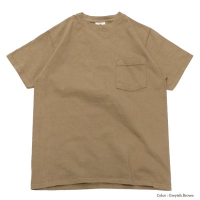 画像2: Goodwear（グッドウェア）Short Sleeve Crew Neck Pocket Tee（ショートスリーブクルーネックポケット付Tシャツ）/Greyish Brown（グレイッシュブラウン）・New Olive（ニューオリーブ）