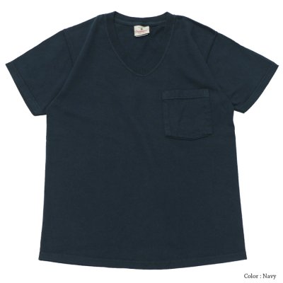 画像2: Goodwear（グッドウェア）Short Sleeve V-Neck Pocket Tee（ショートスリーブVネックポケット付Tシャツ）/Navy（ネイビー）・Charcoal（チャコールグレー）