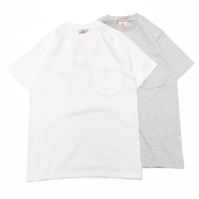 画像1: Goodwear（グッドウェア）Short Sleeve Crew Neck Pocket Tee（ショートスリーブクルーネックポケット付Tシャツ）/White（ホワイト）・Oxford（オックスフォードグレー）