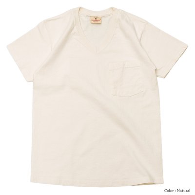 画像2: Goodwear（グッドウェア）Short Sleeve V-Neck Pocket Tee（ショートスリーブVネックポケット付Tシャツ）/Natural（ナチュラル）・Oxford（オックスフォードグレー）