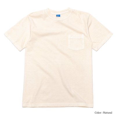 画像2: Good On（グッドオン）Short Sleeve Crew Neck Pocket Tee（ショートスリーブクルーネックポケット付きTシャツ）"Pigment Dye"/Natural（ナチュラル）・Slate（スレート）