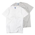 Good On（グッドオン）Short Sleeve Crew Neck Pocket Tee（ショートスリーブクルーネックポケット付きTシャツ）"Washed"/White（ホワイト）・Metal Grey（メタルグレー）