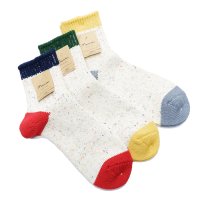 Mauna Kea（マウナケア）カラーネップ3面切替えソックス"レディース"/Navy（ネイビー）・Green（グリーン）・Gold（ゴールド）※3足までメール便発送可※
