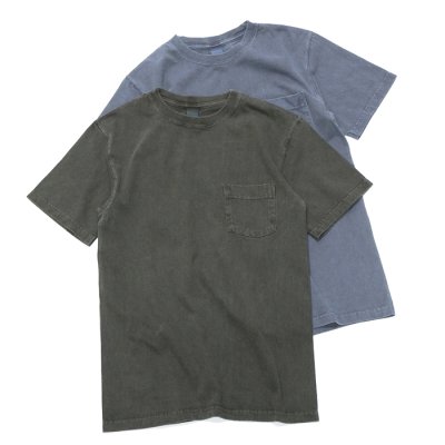 画像1: Good On（グッドオン）Short Sleeve Crew Neck Pocket Tee（ショートスリーブクルーネックポケット付きTシャツ）"Pigment Dye"/Navy（ネイビー）・Black（ブラック）