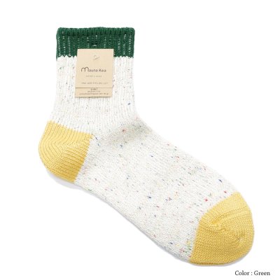 画像3: Mauna Kea（マウナケア）カラーネップ3面切替えソックス"レディース"/Navy（ネイビー）・Green（グリーン）・Gold（ゴールド）※3足までメール便発送可※