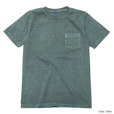 画像4: Good On(グッドオン)Short Sleeve Crew Neck Pocket Tee(ショートスリーブクルーネックポケット付きTシャツ)"Pigment Dye" / Natural(ナチュラル)・Slate(スレート)