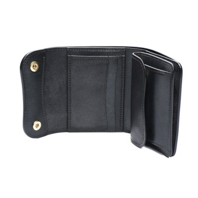 画像5: WILD SWANS（ワイルドスワンズ）ENO（イーノ）ミニ3つ折りウォレット"フルグレインブライドル"/Black（ブラック）