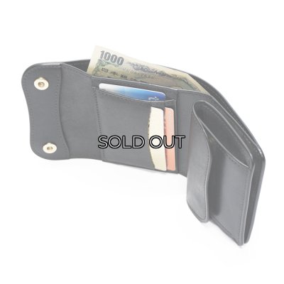 画像7: WILD SWANS（ワイルドスワンズ）ENO（イーノ）ミニ3つ折りウォレット"フルグレインブライドル"/Black（ブラック）