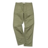 F.O.B FACTORY（エフオービーファクトリー）BAKER PANTS（ベイカーパンツ）Vatdye Back Sateen/Olive（オリーブ）【裾上げ無料】