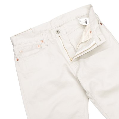 画像3: F.O.B FACTORY（エフオービーファクトリー）PIQUE 5POCKET PANTS（ピケ5ポケットパンツ）"Highcount Pique" / Ivory（アイボリー）【裾上げ無料】