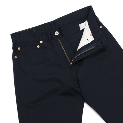 画像3: F.O.B FACTORY（エフオービーファクトリー）PIQUE 5POCKET PANTS（ピケ5ポケットパンツ）"Highcount Pique" / Navy（ネイビー）【裾上げ無料】