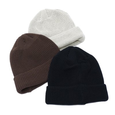 画像1: DECHO（デコー）Cotton Knit Cap（コットンニットキャップ）/Brown（ブラウン）・Gray（グレー）・Black（ブラック）