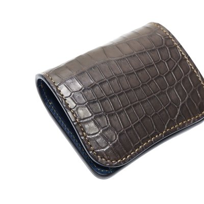 画像3: WILD SWANS（ワイルドスワンズ）Palm（パーム）コンパクトウォレット/チョコ"クロコダイル"×ブルー"ブッテーロ"