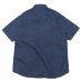画像2: F.O.B FACTORY（エフオービーファクトリー）DENIM FATIGUE SHORT SLEEVE SHIRT（デニムファティーグショートスリーブシャツ）8oz Military Denim/Blue（ブルー） (2)