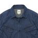 画像3: F.O.B FACTORY（エフオービーファクトリー）DENIM FATIGUE SHORT SLEEVE SHIRT（デニムファティーグショートスリーブシャツ）8oz Military Denim/Blue（ブルー）