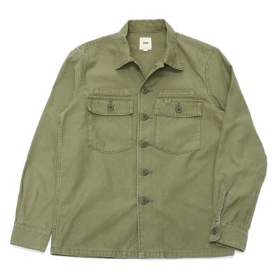 画像1: F.O.B FACTORY（エフオービーファクトリー）FATIGUE SHIRT JACKET（ファティーグシャツジャケット）Vatdye Back Sateen/Olive（オリーブ）