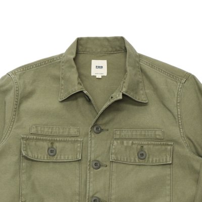 画像3: F.O.B FACTORY(エフオービーファクトリー)FATIGUE SHIRT JACKET(ファティーグシャツジャケット)"Vatdye Back Sateen" / Olive(オリーブ)