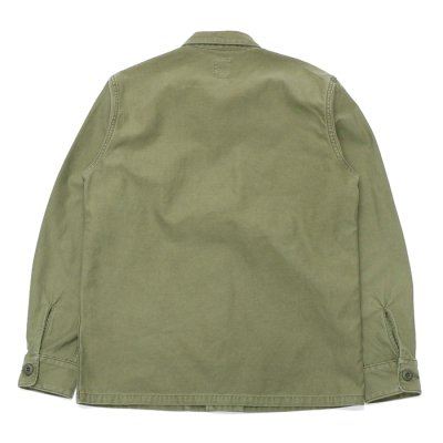 画像2: F.O.B FACTORY（エフオービーファクトリー）FATIGUE SHIRT JACKET（ファティーグシャツジャケット）Vatdye Back Sateen/Olive（オリーブ）