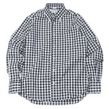 INDIVIDUALIZED SHIRTS（インディビジュアライズドシャツ）Standard Fit Long Sleeve B.D.Shirt（スタンダードフィットロングスリーブボタンダウンシャツ）"BIG GINGHAM CHECK"/Black（ブラック）