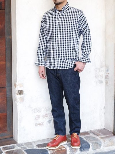 画像9: INDIVIDUALIZED SHIRTS(インディビジュアライズドシャツ)Standard Fit B.D. Shirt(スタンダードフィットボタンダウンシャツ)"BIG GINGHAM CHECK" / Black(ブラック)